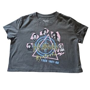 Def Leppard Cropped Tee, Small